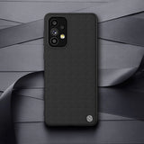 Nillkin Textured Case holdbar forstærket etui med gel ramme og nylon tilbage til Samsung Galaxy A73 sort