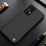Nillkin Textured Case holdbar forstærket etui med gel ramme og nylon tilbage til Samsung Galaxy A73 sort