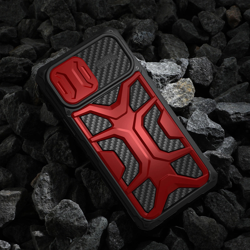 Nillkin Adventruer Case Case for iPhone 13 Pro pansret cover med kamera cover rød