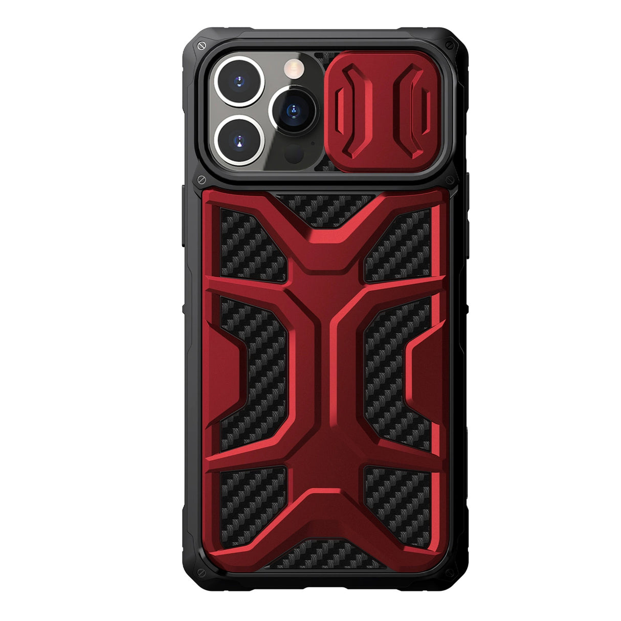 Nillkin Adventruer Case Case for iPhone 13 Pro pansret cover med kamera cover rød