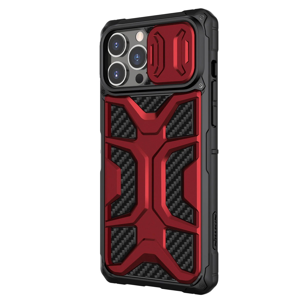 Nillkin Adventruer Case Case for iPhone 13 Pro pansret cover med kamera cover rød