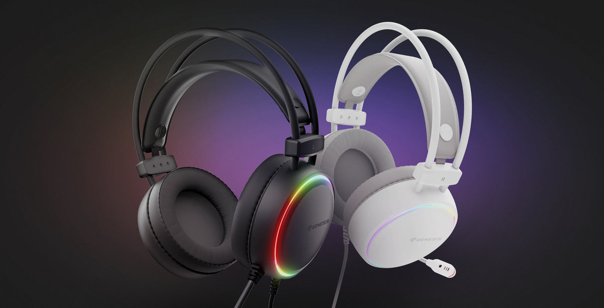 GENESIS NSG-2308 hovedtelefoner/headset Ledningsført Spil USB Type-A Hvid