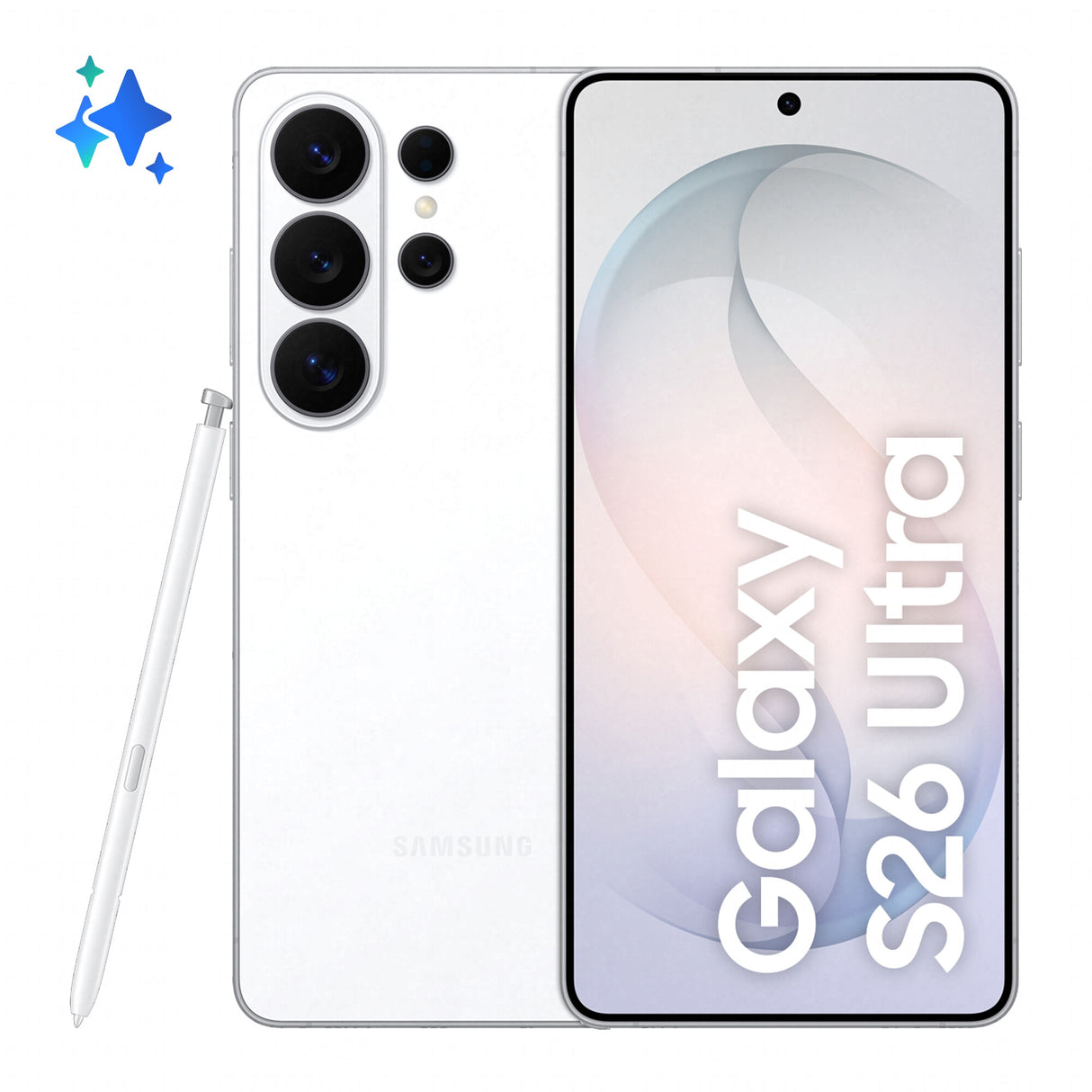 Samsung Galaxy S26 Ultra 17,5 cm (6.9") Dual SIM Android 16.0 5G USB Type-C 12 GB 512 GB 5000 mAh Hvid