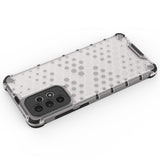 Honeycomb case pansret cover med en gel ramme til Samsung Galaxy A73 sort