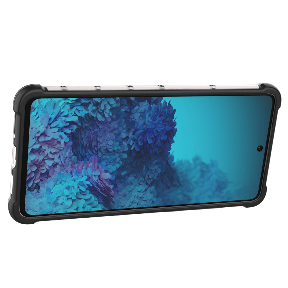 Honeycomb case pansret cover med en gel ramme til Samsung Galaxy A73 sort