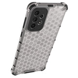 Honeycomb case pansret cover med en gel ramme til Samsung Galaxy A73 sort