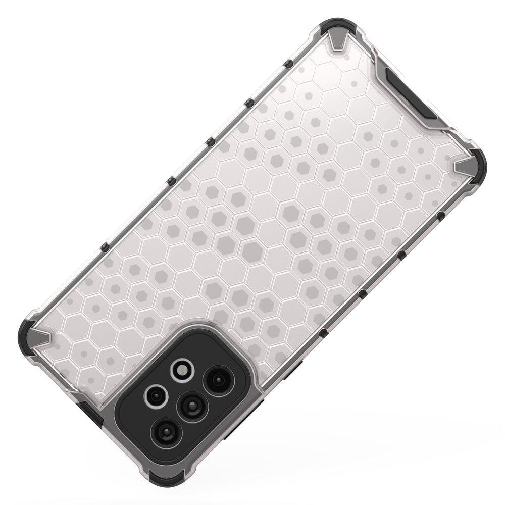 Honeycomb case pansret cover med en gel ramme til Samsung Galaxy A73 sort