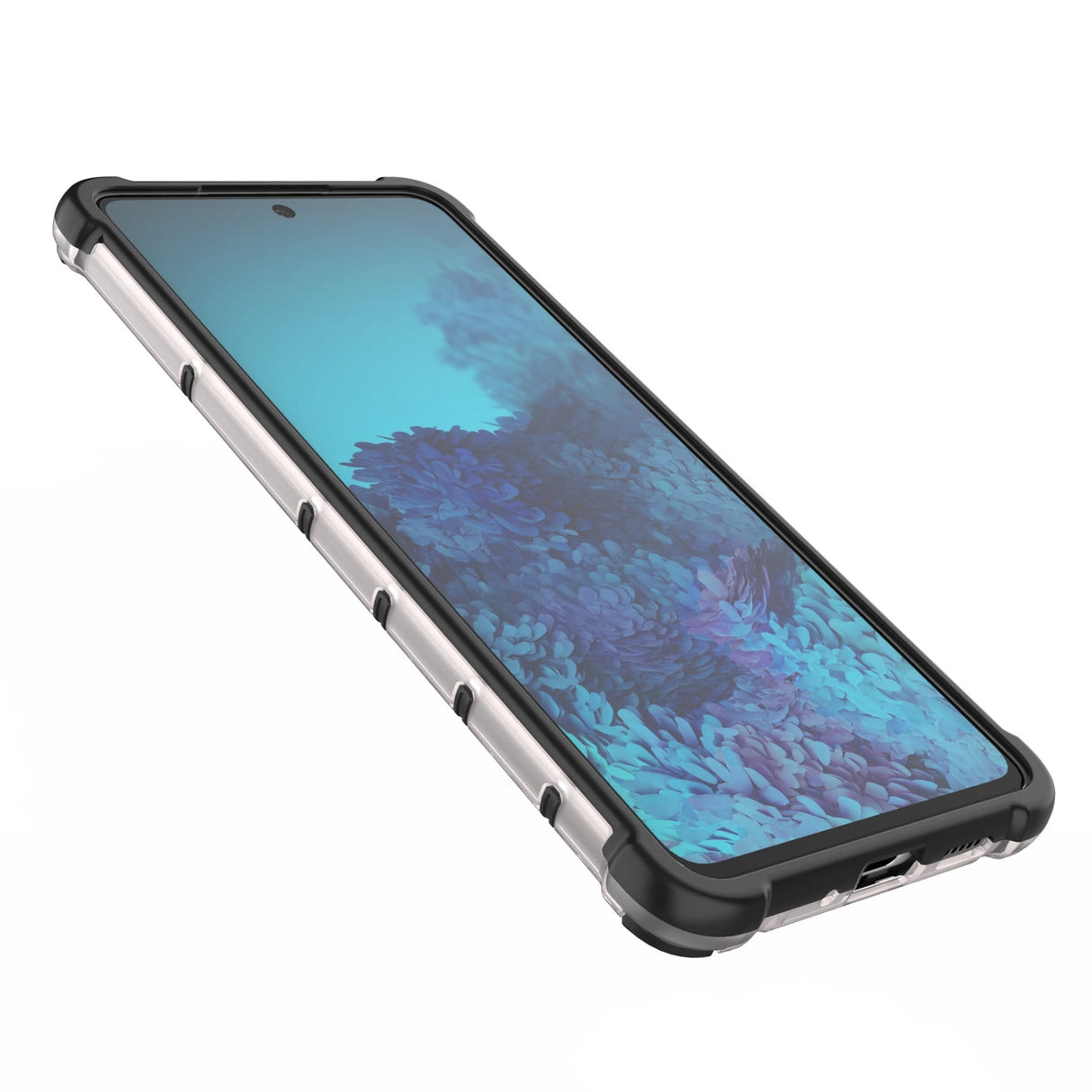 Honeycomb case pansret cover med en gel ramme til Samsung Galaxy A73 blå