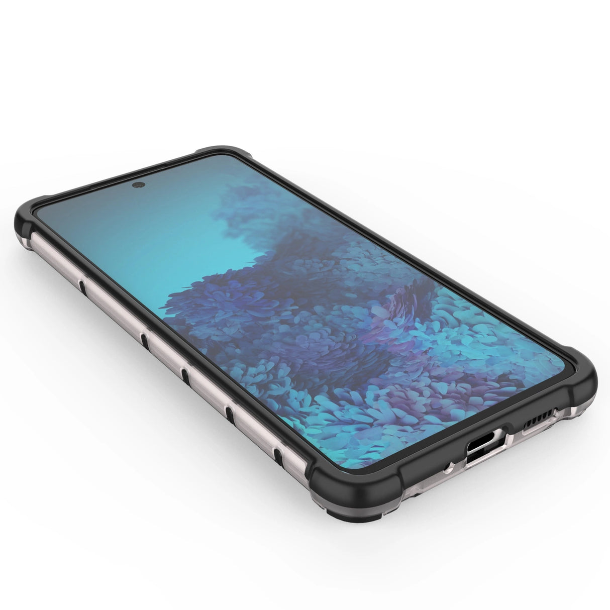 Honeycomb case pansret cover med en gel ramme til Samsung Galaxy A73 blå