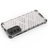Honeycomb case pansret cover med en gel ramme til Samsung Galaxy A73 blå