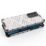 Honeycomb case pansret cover med en gel ramme til Samsung Galaxy A73 blå