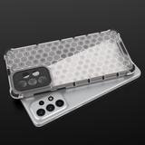 Honeycomb case pansret cover med en gel ramme til Samsung Galaxy A73 blå