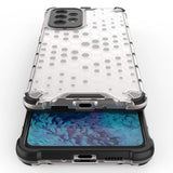 Honeycomb case pansret cover med en gel ramme til Samsung Galaxy A73 blå