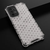 Honeycomb case pansret cover med en gel ramme til Samsung Galaxy A73 gennemsigtig