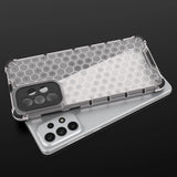Honeycomb case pansret cover med en gel ramme til Samsung Galaxy A73 gennemsigtig