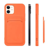 Card Case Silicone Wallet Case med kortlås Dokumenter til Samsung Galaxy A73 hvid