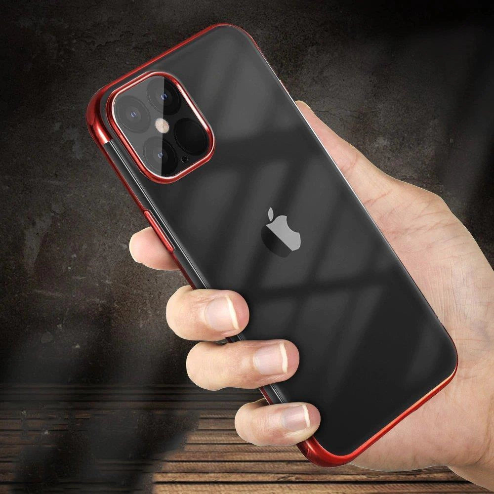 Clear case Farve gel cover case med metalramme Xiaomi Redmi Note 11 Pro 5G / 11 Pro rød