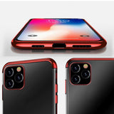 Clear Color case TPU gel cover med metalramme til Xiaomi Redmi Note 11S / Note 11 sort