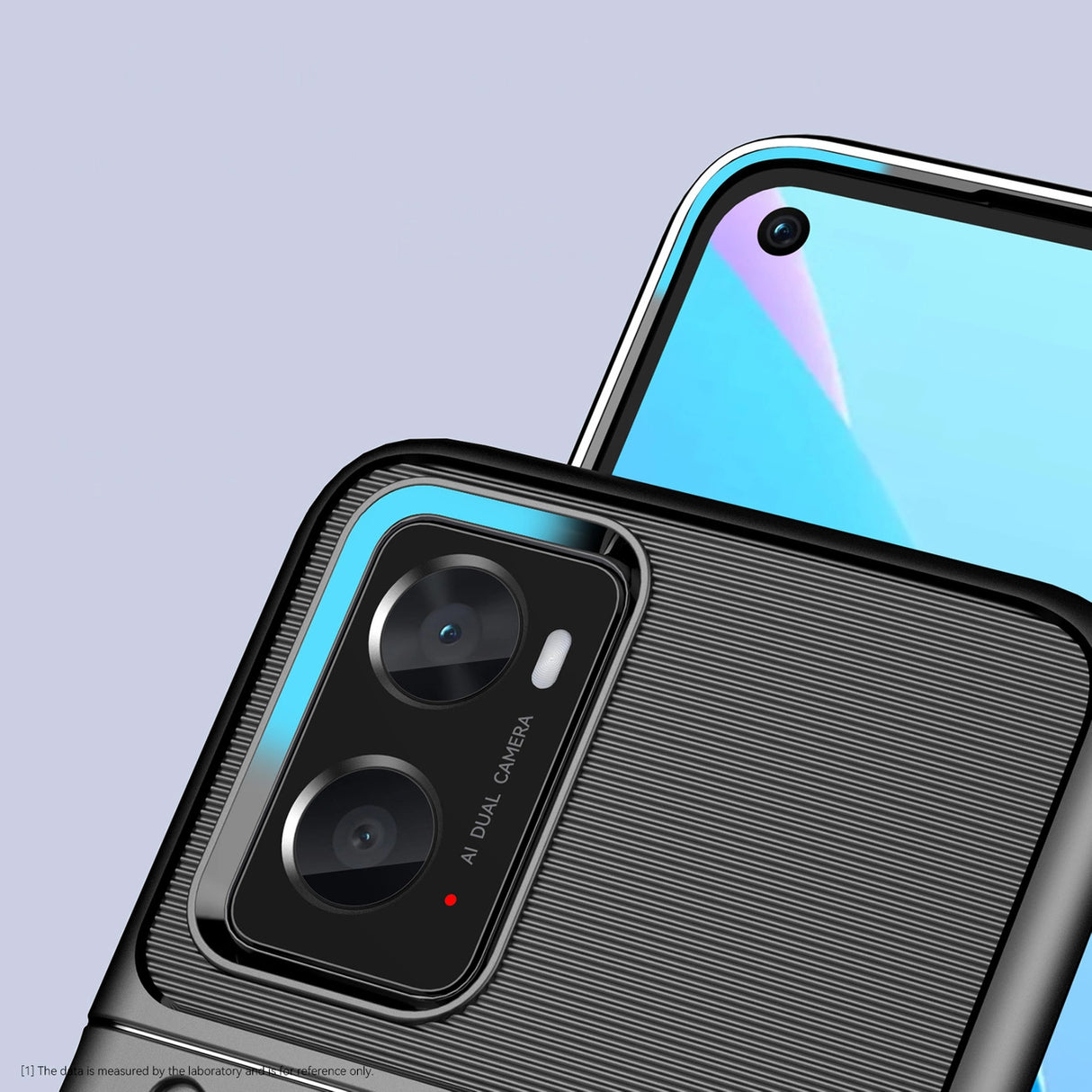 Thunder Case fleksibelt pansret cover til Oppo A76 / Oppo A36 / Realme 9i sort