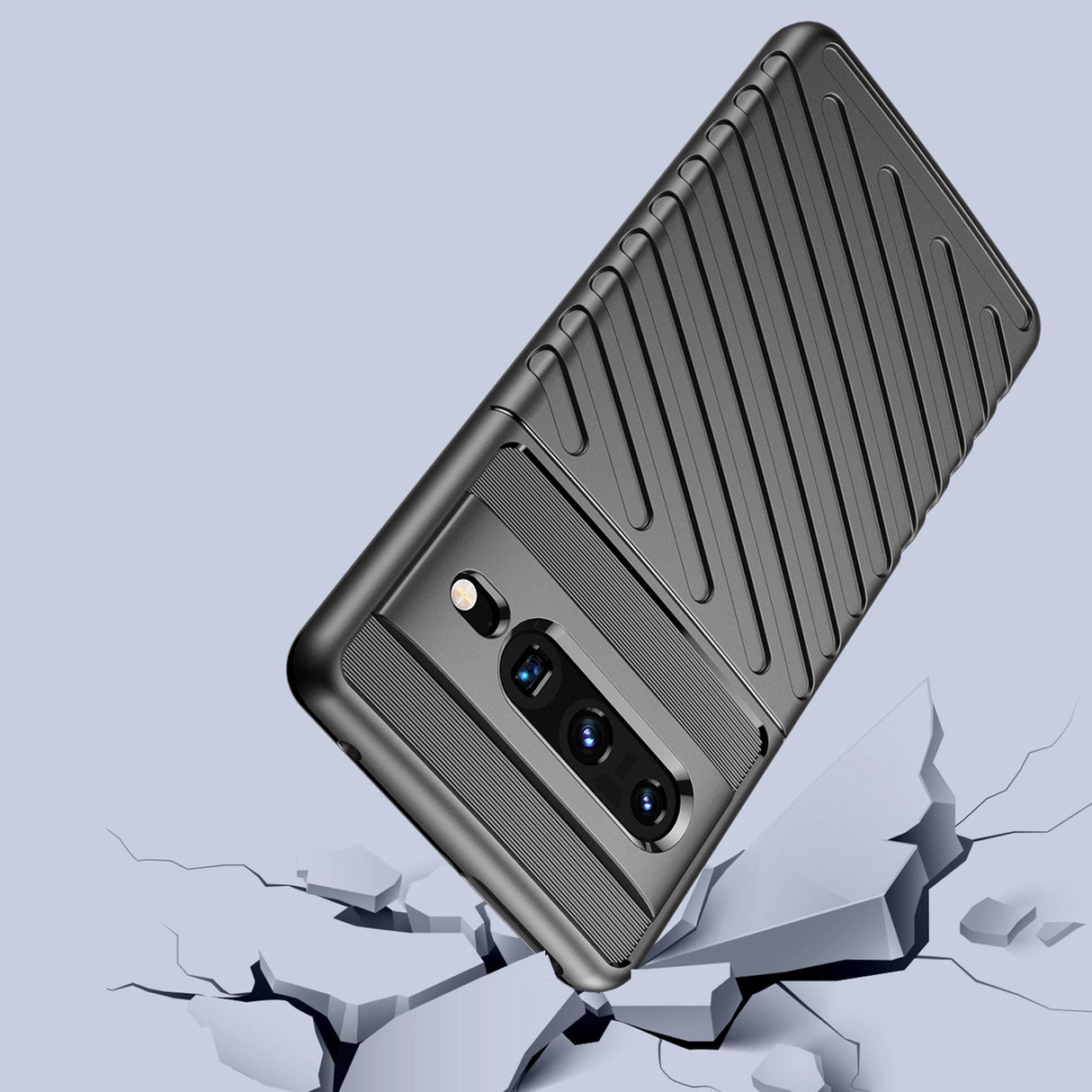 Thunder Case fleksibelt pansret cover til Google Pixel 7 Pro sort