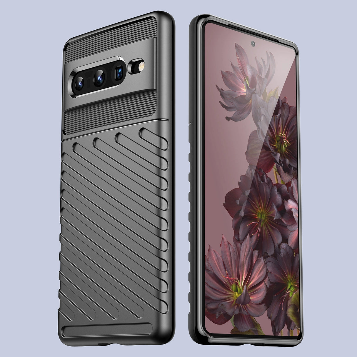 Thunder Case fleksibelt pansret cover til Google Pixel 7 Pro sort