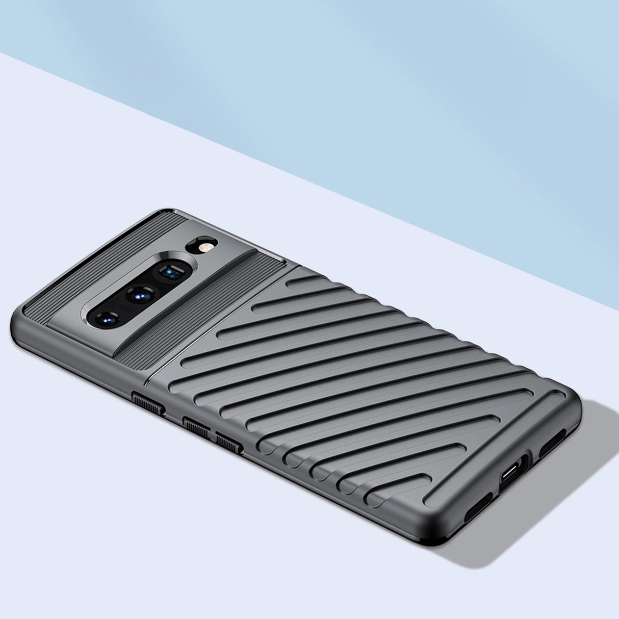 Thunder Case fleksibelt pansret cover til Google Pixel 7 Pro sort