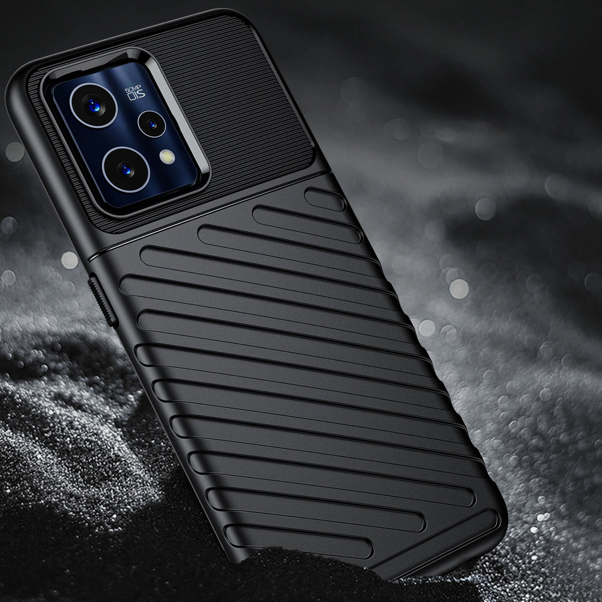Thunder Case Fleksibel pansret dækning til Realme 9 Pro + (9 Pro Plus) sort