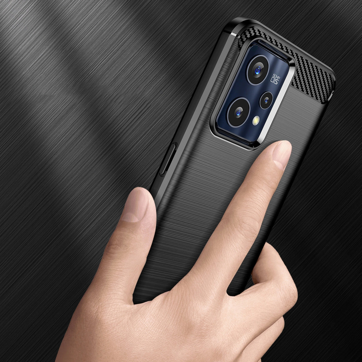 Carbon Case Flexible Cover Realme 9 Pro + (9 Pro Plus) sort