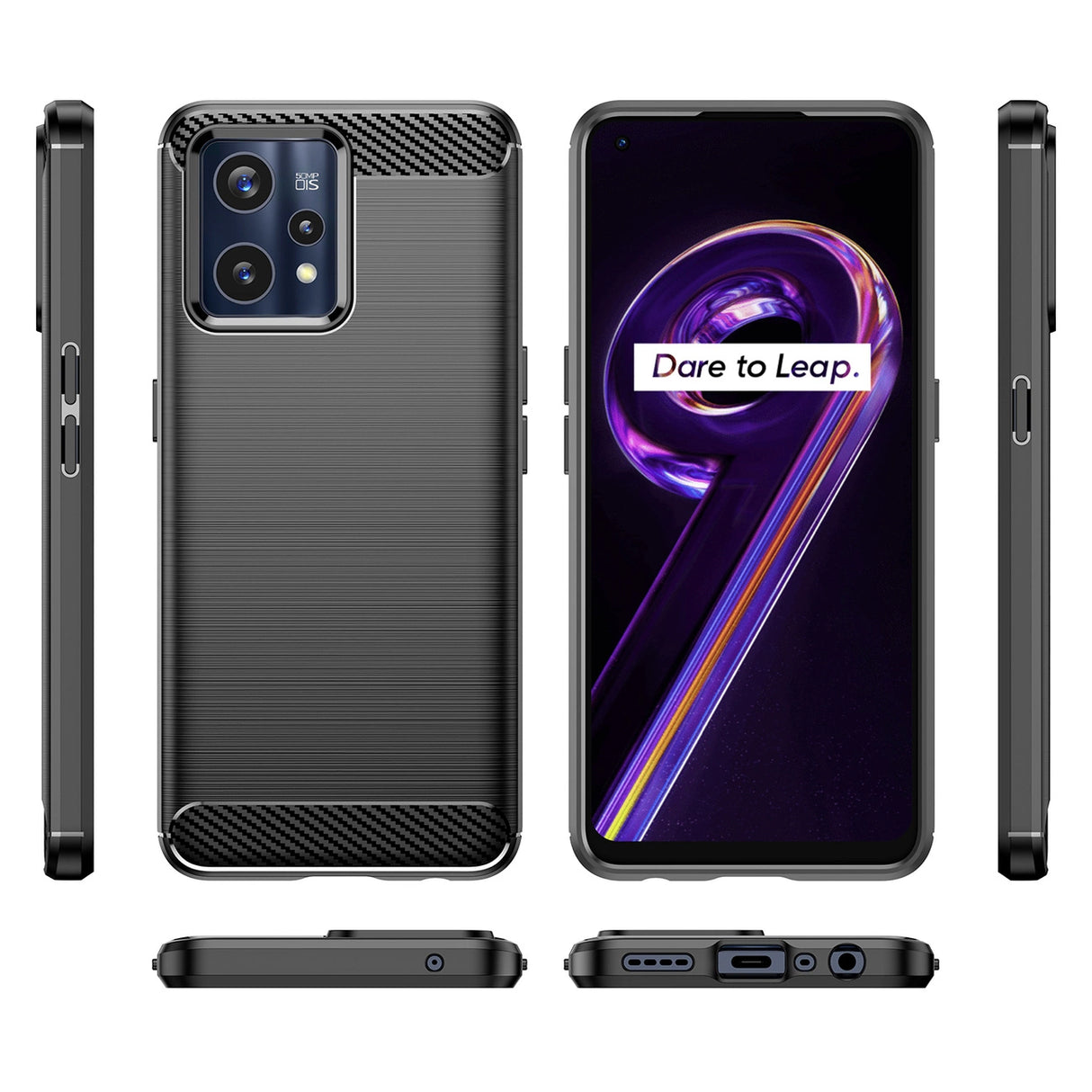 Carbon Case Flexible Cover Realme 9 Pro + (9 Pro Plus) sort