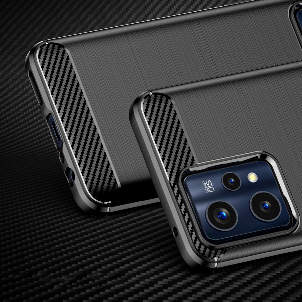 Carbon Case Flexible Cover Realme 9 Pro + (9 Pro Plus) sort