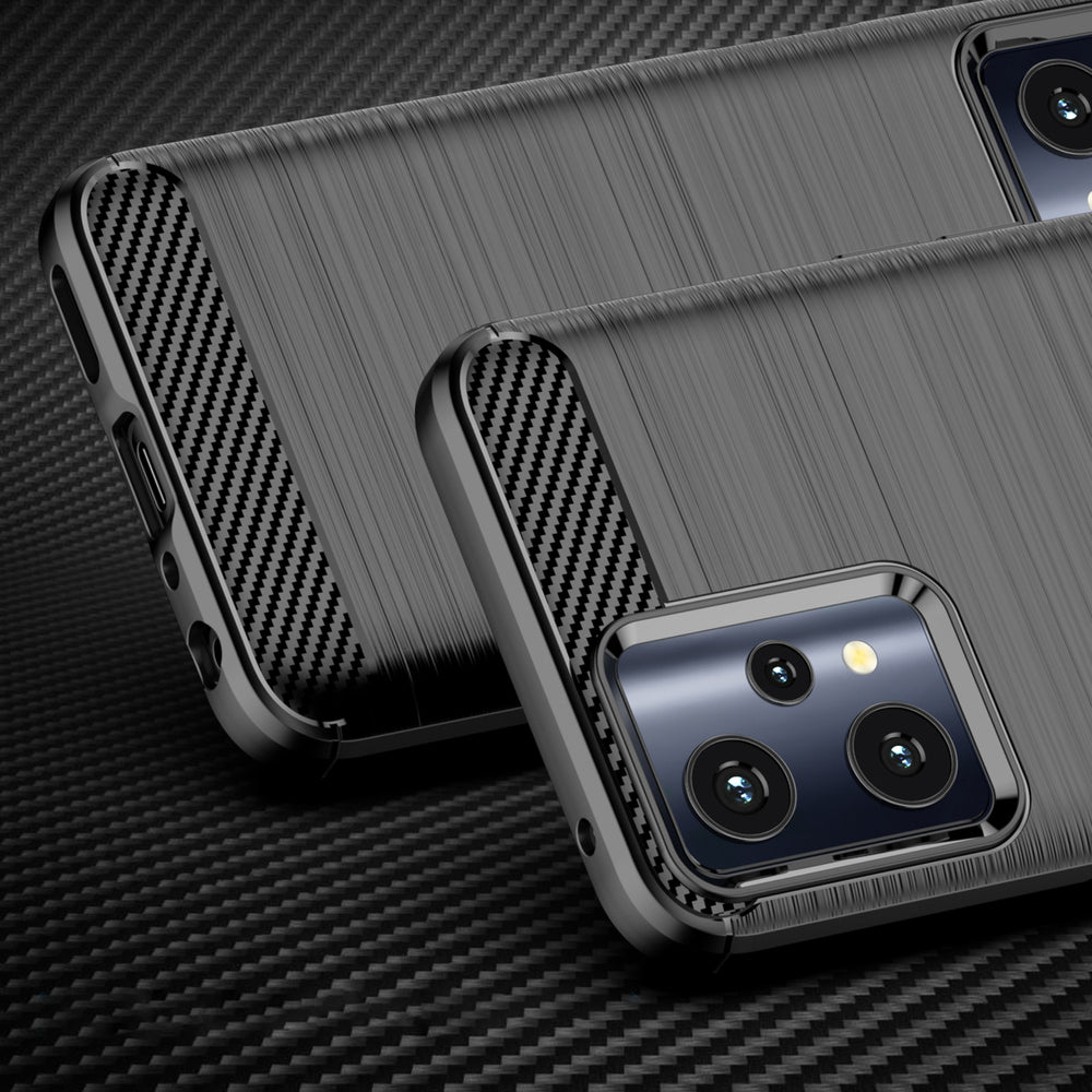 Carbon Case Flexible Cover Realme 9 Pro sort