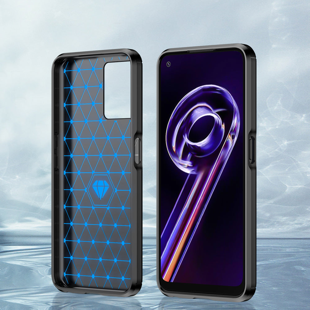 Carbon Case Flexible Cover Realme 9 Pro sort