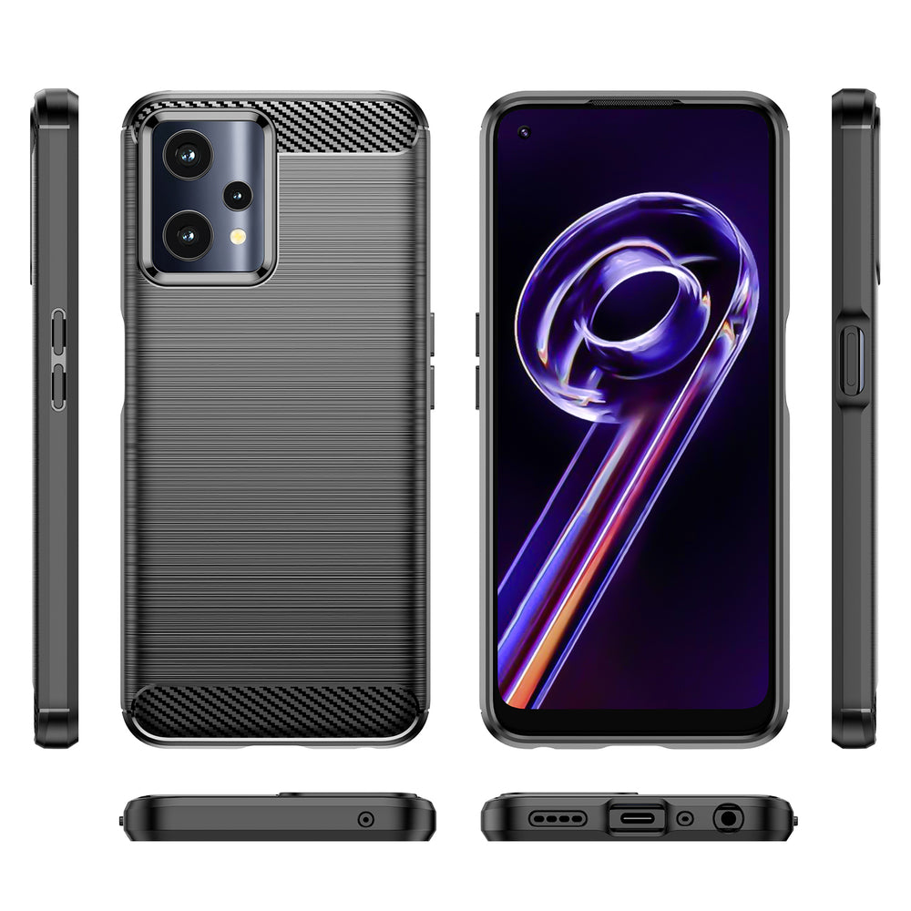 Carbon Case Flexible Cover Realme 9 Pro sort