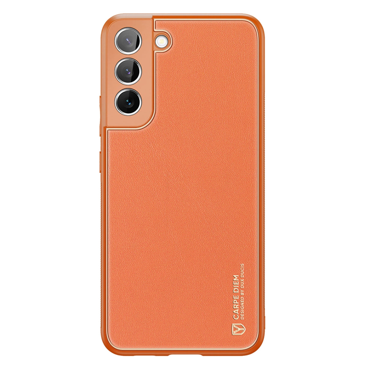 Dux Ducis Yolo elegant cover lavet af økologisk læder til Samsung Galaxy S22 + (S22 Plus) orange