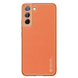 Dux Ducis Yolo elegant cover lavet af økologisk læder til Samsung Galaxy S22 + (S22 Plus) orange