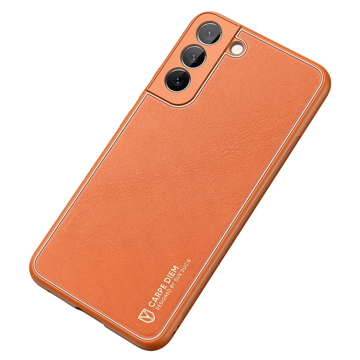 Dux Ducis Yolo elegant cover lavet af økologisk læder til Samsung Galaxy S22 + (S22 Plus) orange