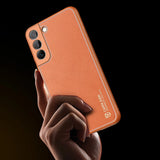 Dux Ducis Yolo elegant cover lavet af økologisk læder til Samsung Galaxy S22 + (S22 Plus) orange