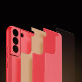 Dux Ducis Yolo elegant cover lavet af økologisk læder til Samsung Galaxy S22 + (S22 Plus) rød