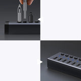 Ugreen multifunktionelle HUB 7in1 USB Type C - 7x USB Type A 3.0 PD DC 12V grå (CM481)