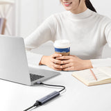 Ugreen multifunktionsadapter HUB USB 3.0 - 3 x USB / Ethernet RJ-45 / USB Type C PD grå (CM475)