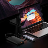 Ugreen multifunktionsadapter HUB USB 3.0 - 3 x USB / Ethernet RJ-45 / USB Type C PD grå (CM475)