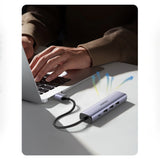 Ugreen multifunktionsadapter HUB USB 3.0 - 3 x USB / Ethernet RJ-45 / USB Type C PD grå (CM475)