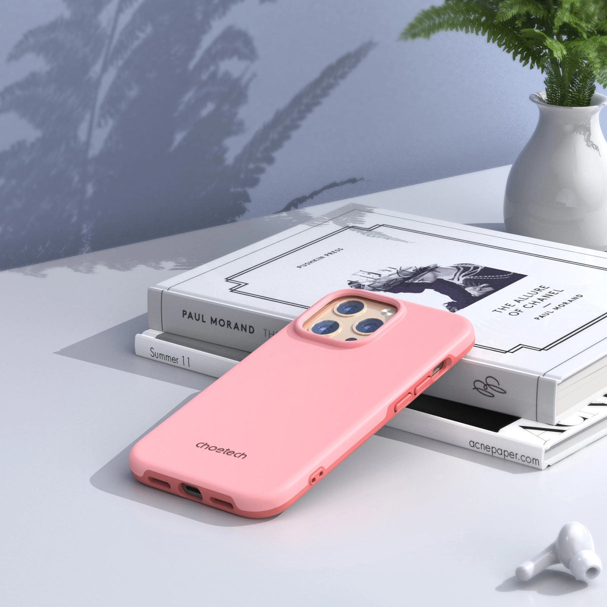Choetech MFM Anti-drop case Made For MagSafe til iPhone 13 Pro Max pink (PC0114-MFM-PK)