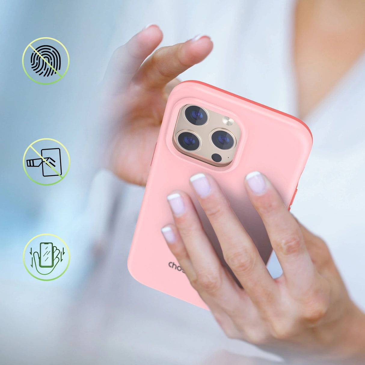 Choetech MFM Anti-drop case Made For MagSafe til iPhone 13 Pro Max pink (PC0114-MFM-PK)