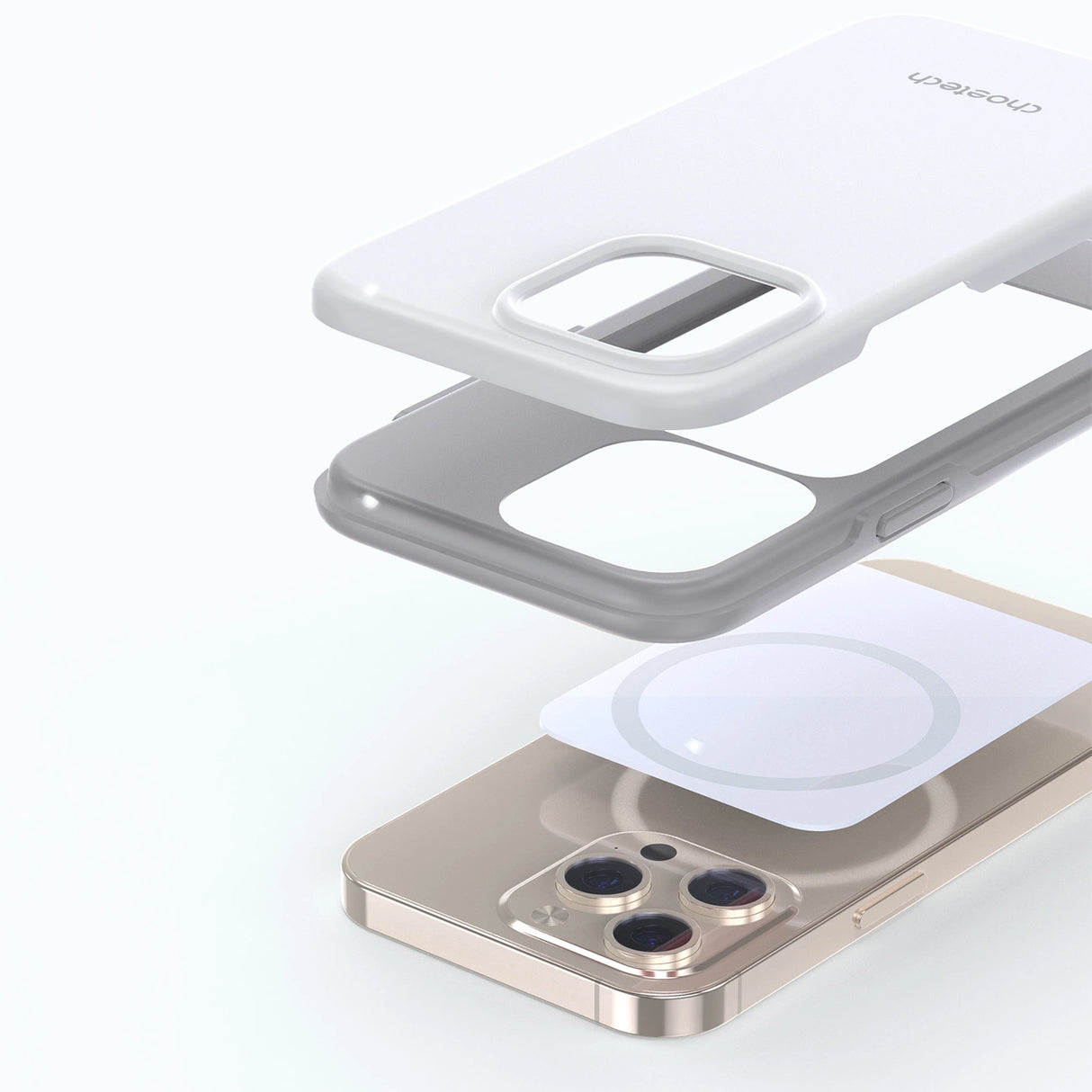 Choetech MFM Anti-drop case Made For MagSafe til iPhone 13 Pro hvid (PC0113-MFM-WH)