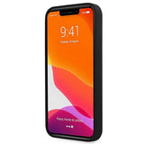 Guess GUHMP13XLSLMGBK iPhone 13 Pro Max 6,7" sort/sort hårdkasse Silikon Script Gold Logo MagSafe