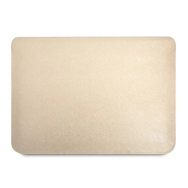 Guess Saffiano Triangle Logo case til en 14" laptop - beige