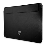 Guess Saffiano Triangle Logo-kasse til en 14" bærbar computer - sort