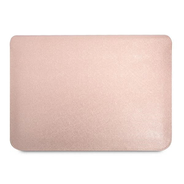 Guess Saffiano Triangle Logo-kasse til en 16" bærbar computer - pink