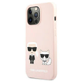 Karl Lagerfeld KLHMP13LSSKCI iPhone 13 Pro / 13 6,1" hardcase jasnoróżowy/lysrosa Silikon Ikonik Karl & Choupette Magsafe